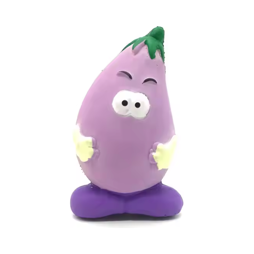 Jouet pour chien en latex naturel en forme d'aubergine VeggiZoo